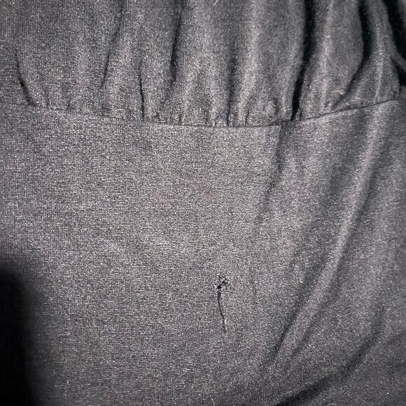 Vintage Y2K Black Twenty One Silver Embroidered Racerback Draped Black Tank Top - Picture 6 of 6